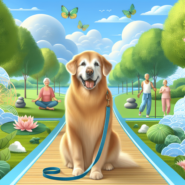 Stress-Relief Strategies Through Mindful Walking for Older Dogs